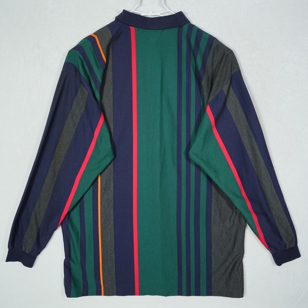 Vintage Knights of Round Table Mens 2XLT Tall Striped Polo Shirt Colorblock 90's - Picture 4 of 6